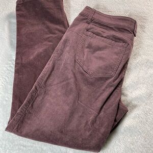 Democracy Women's Size 12 Corduroy Pants Brown "Ab"solution Straight Leg
